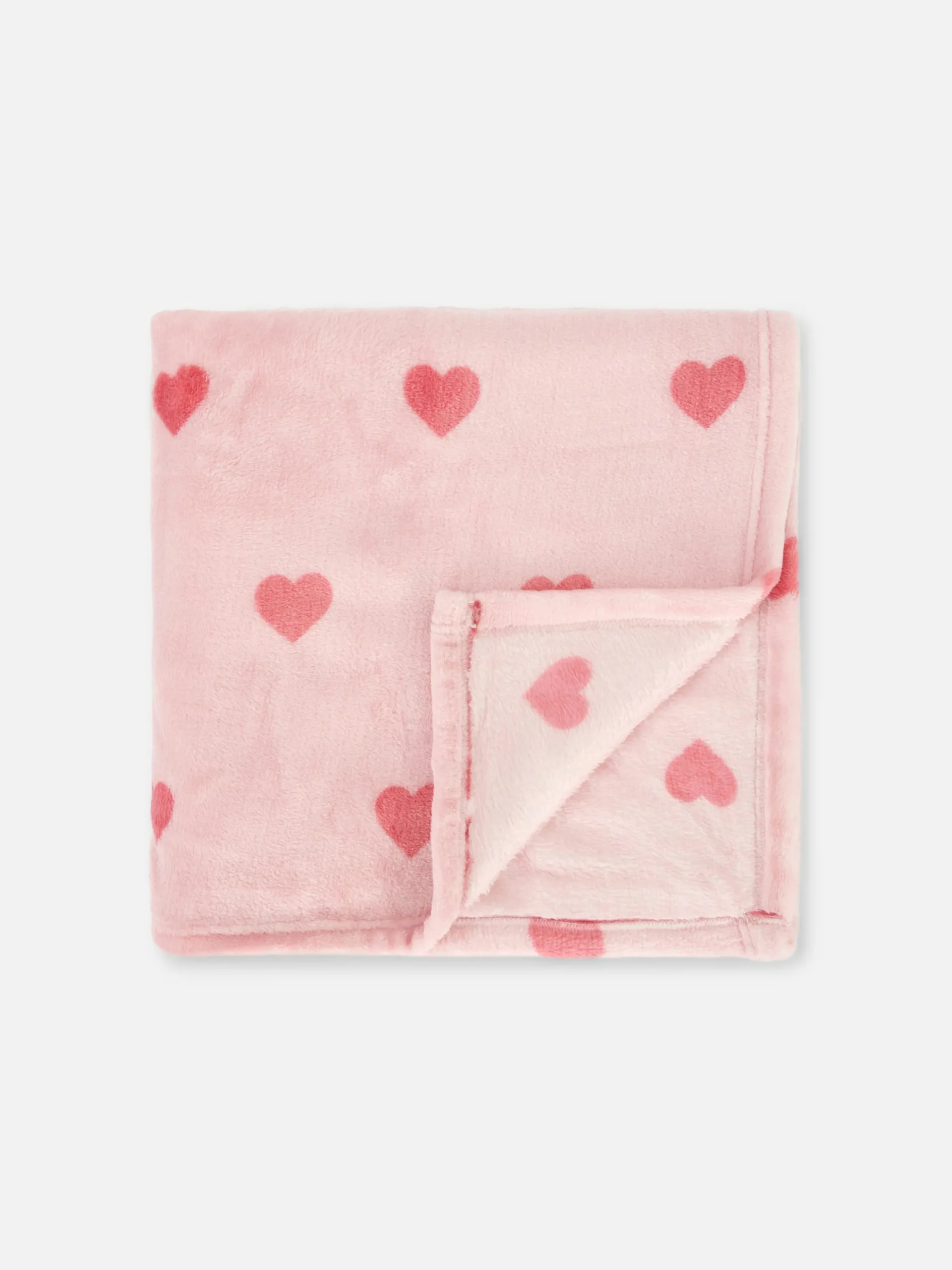 Couverture Douce à Motif Cœur