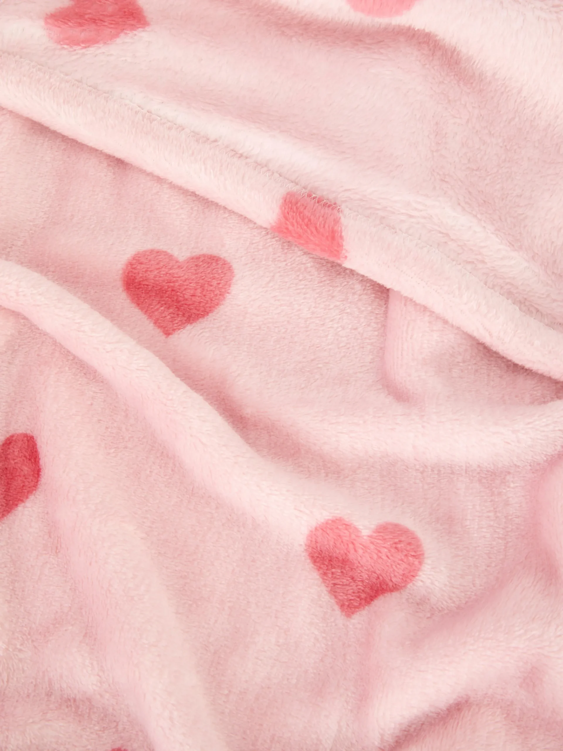 Couverture Douce à Motif Cœur