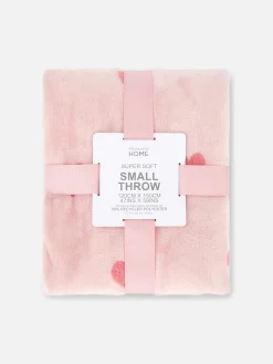 Couverture Douce à Motif Cœur