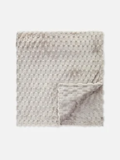 Couverture Texturée Effet Nid D'abeille Ultra-douce