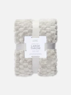 Couverture Texturée Effet Nid D'abeille Ultra-douce