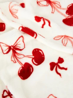 Couverture Ultra-douce à Motif Cerise