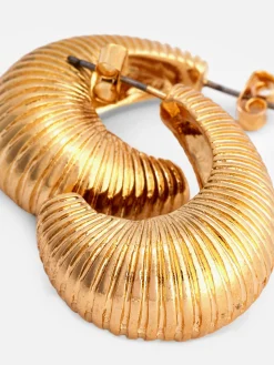 Créoles Bulles Texturées Et Côtelées