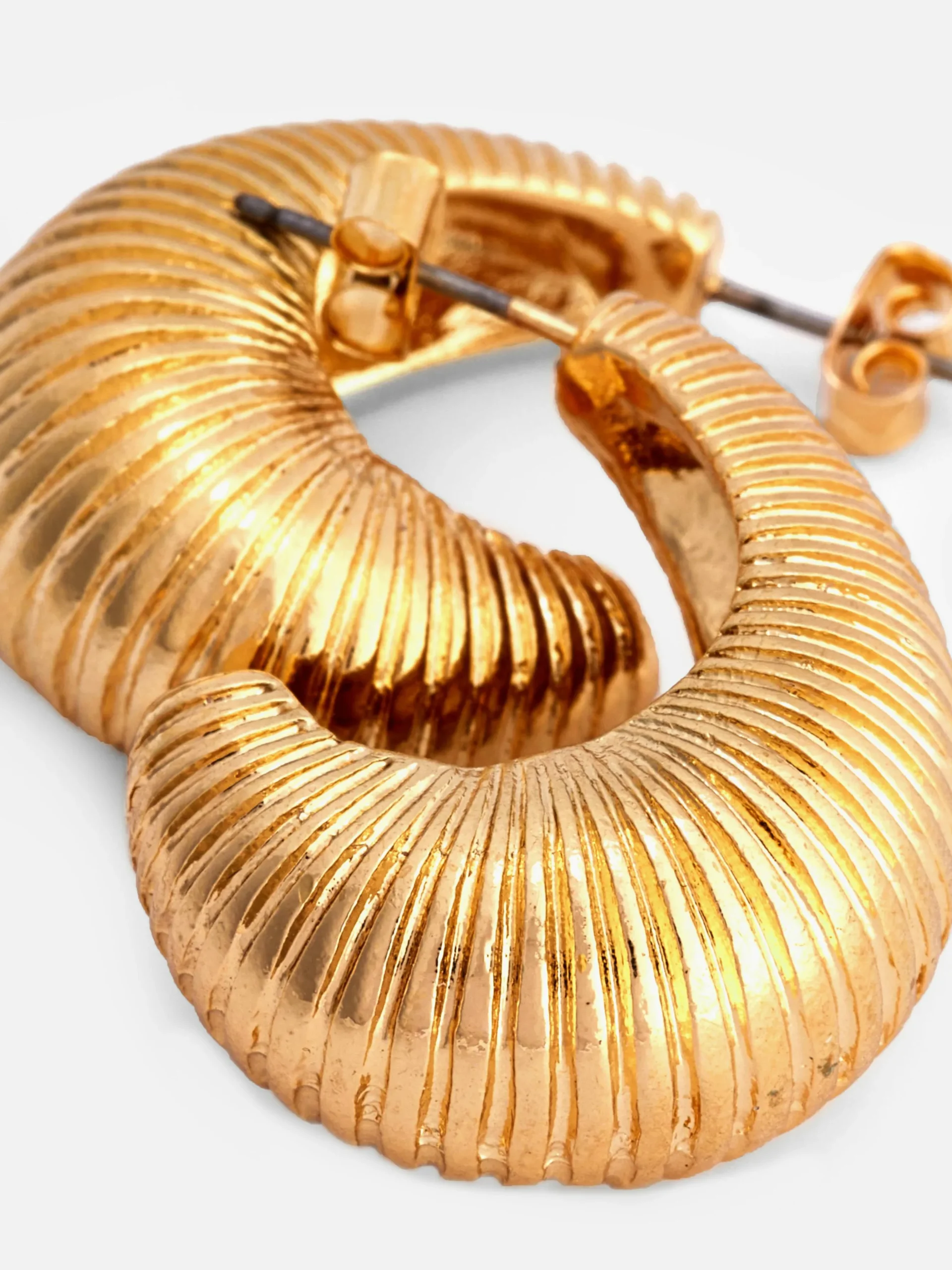 Créoles Bulles Texturées Et Côtelées