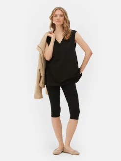 Débardeur à Col En V Sans Manches