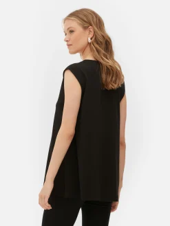 Débardeur à Col En V Sans Manches