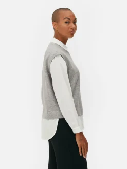 Débardeur Chemise 2-en-1 Superposé