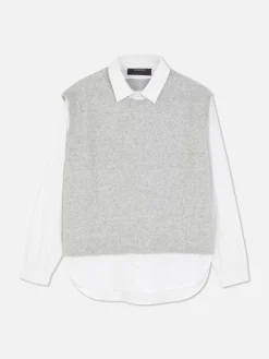 Débardeur Chemise 2-en-1 Superposé