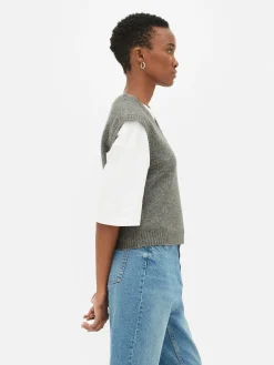 Débardeur Tricoté à Col En V