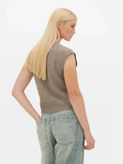 Débardeur Tricoté à Col En V