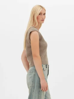 Débardeur Tricoté à Col En V