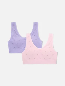 Débardeurs Courts Brodés De Cœurs