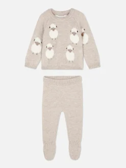 Ensemble Coordonné Pull Et Legging En Tricot Mouton