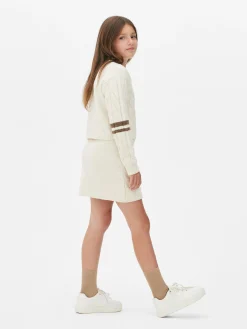 Ensemble Coordonné Pull Et Jupe En Maille Torsadée