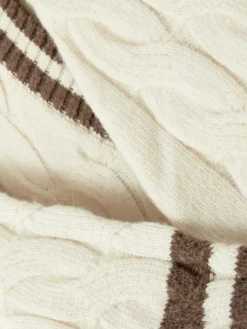 Ensemble Coordonné Pull Et Jupe En Maille Torsadée