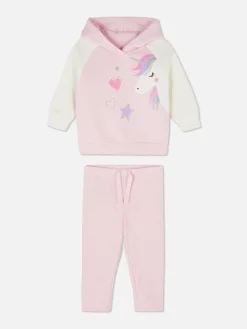 Ensemble Coordonné Sweat à Capuche Et Legging Licorne