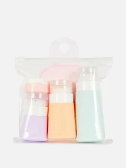 Ensemble De Flacons De Voyage - Cinq Pièces