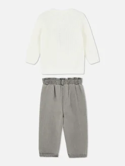 Ensemble Pull En Maille Et Jean Disney Minnie Mouse