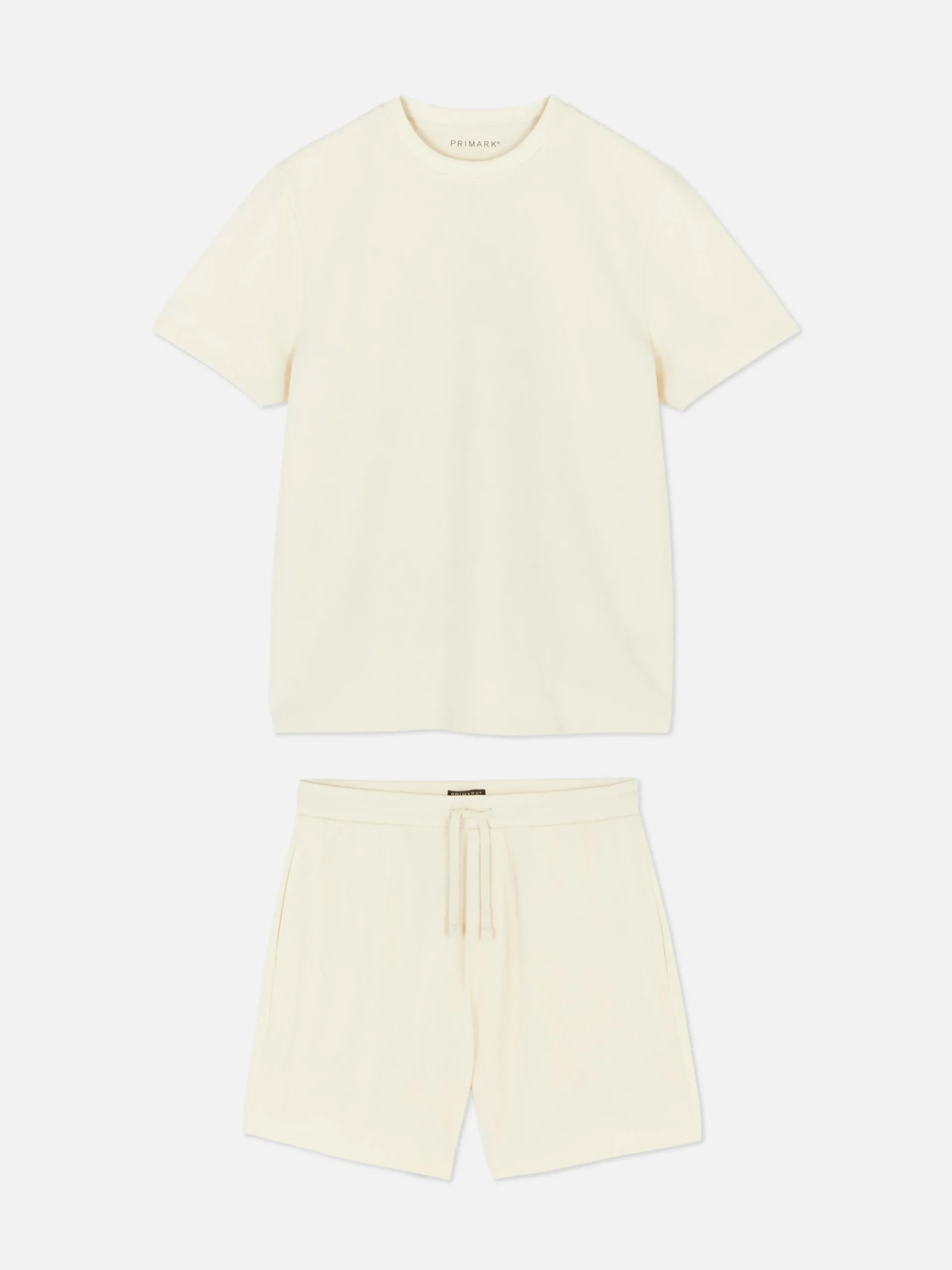 Ensemble Pyjama Gaufré T-shirt Et Short En Jersey