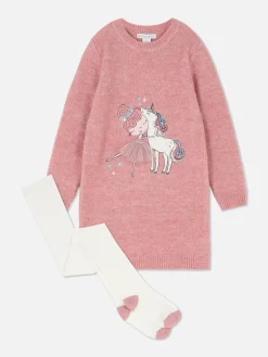 Ensemble Robe-pull Et Collants à Motif Ballerine