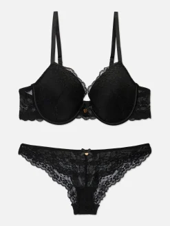 Ensemble Soutien-gorge Moulé Et Culotte En Dentelle