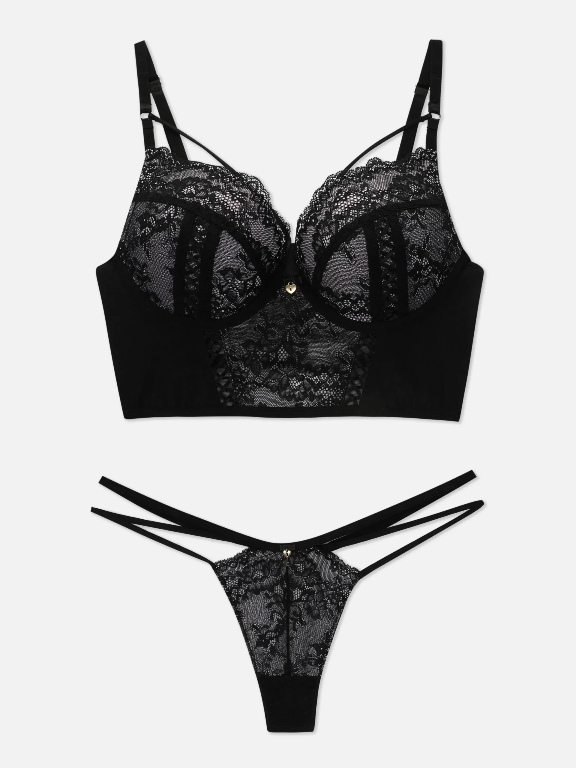 Ensemble Soutien-gorge Push-up Long Et String