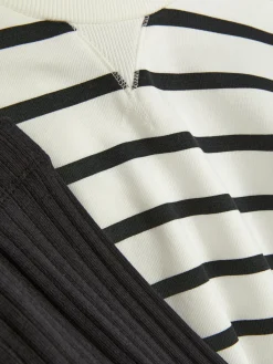 Ensemble Sweat-shirt à Rayures Et Legging Côtelé