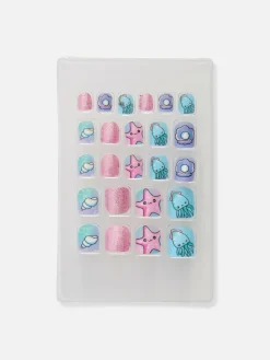 Faux Ongles Autocollants Mer