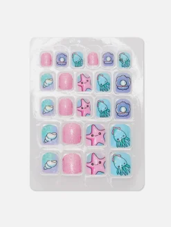 Faux Ongles Autocollants Mer