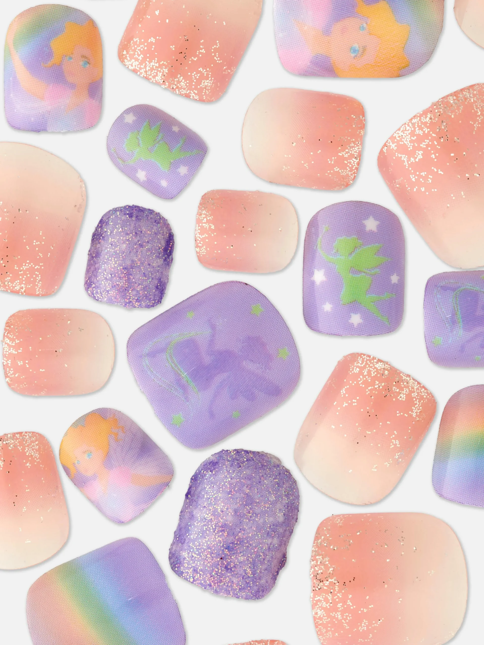 Faux Ongles Autocollants à Motifs Fées