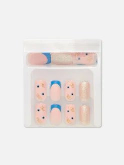 Faux Ongles Pointus Et Glossy à Paillettes PS...