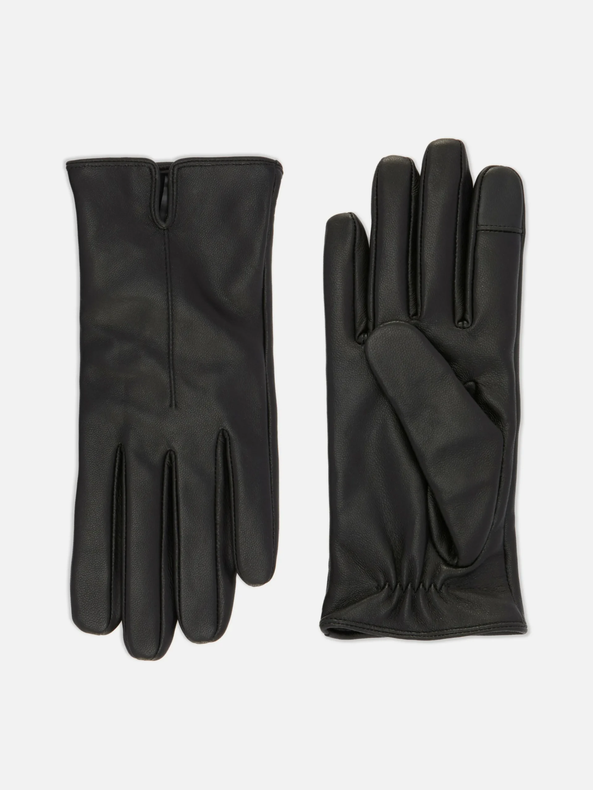 Gants En Cuir à Poignets Crantés