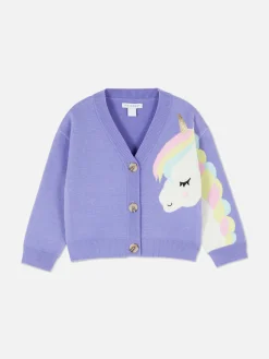 Gilet à Col En V Et Motif Licorne