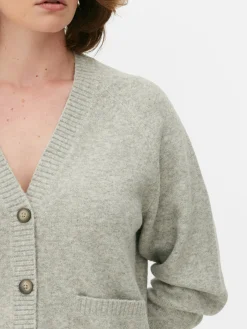 Gilet Boyfriend En Maille à Col En V