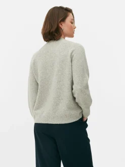 Gilet Boyfriend En Maille à Col En V