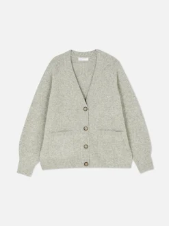 Gilet Boyfriend En Maille à Col En V