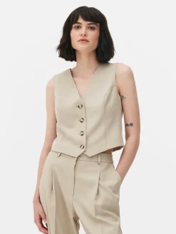 Gilet De Costume Ajusté Boutonné