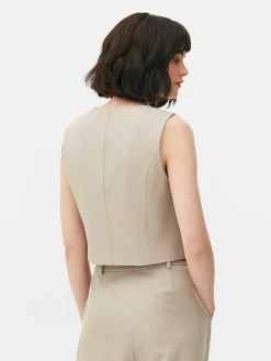 Gilet De Costume Ajusté Boutonné