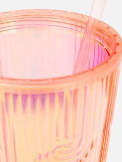 Gobelet Avec Paille à Reliefs