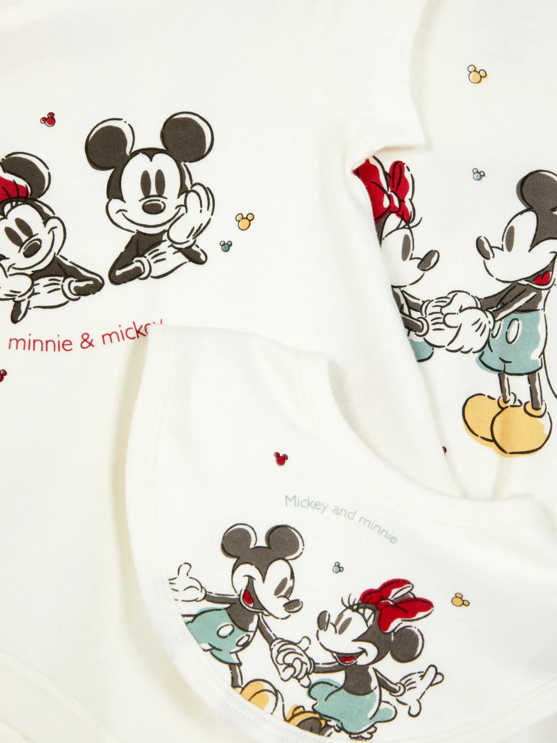 Grenouillère, Body Et Bavoir Disney Mickey Mouse Et Minnie Mouse