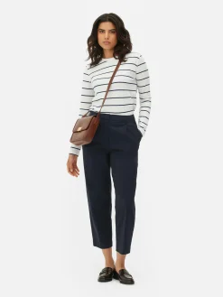 Haut à Rayures Et à Manches Longues