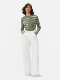 Haut à Rayures Et à Manches Longues