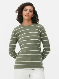 Haut à Rayures Et à Manches Longues