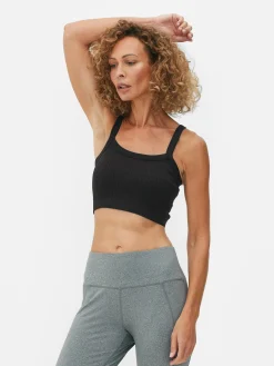 Haut Court à Texture Côtelée