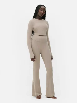 Haut Court De Sport à Manches Longues En Tissu Ultra-doux Rita Ora