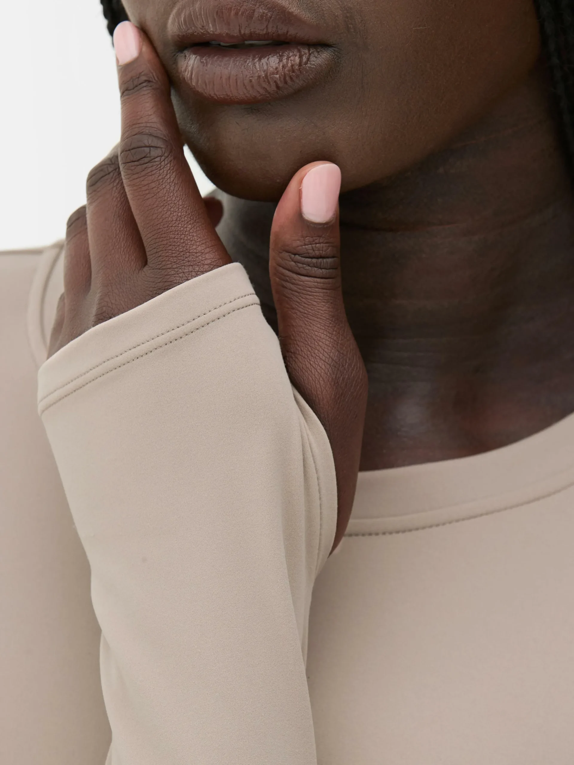 Haut Court De Sport à Manches Longues En Tissu Ultra-doux Rita Ora