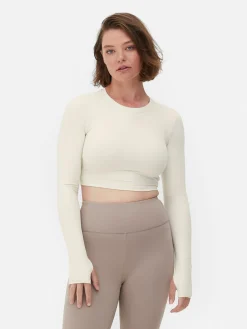 Haut Court De Sport à Manches Longues En Tissu Ultra-doux Rita Ora