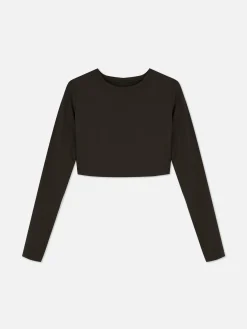 Haut Court De Sport à Manches Longues En Tissu Ultra-doux Rita Ora