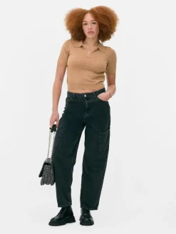 Haut En Maille Fine à Col Et Manches Courtes