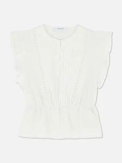 Haut Sans Manches En Broderie Anglaise